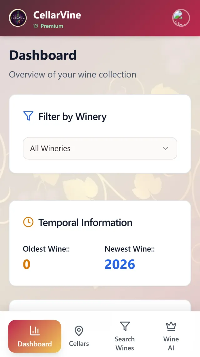 Your cellar, organized and at hand